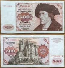 ?? 500 Deutsche Mark ❌? DM Schein Bundesbank 1.Juni 1977 ?❌ V 7788231 P ??