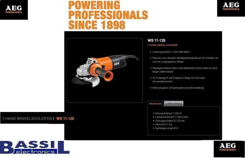 Aeg winkelschleifer 125 - aeg, ws