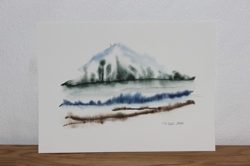 Original aquarell bild - original,