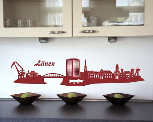 Wandtattoo lünen skyline - wandtattoo,