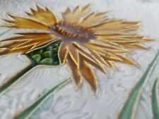 7 x  Antik Teller Relief  Blumendekor  Kuchenteller Kaffeeteller Vintage Set Alt