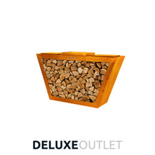 Feuerschale Edelrost Rostoptik Feuerstelle Holzlager Terrasse OUTLETWARE