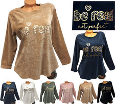 Italy Samt Pullover Sweatshirt