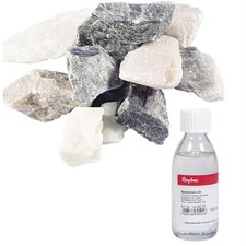 2kg Speckstein + Speckstein-Öl 100 ml 2-8cm Teile 2x1kg Beutel  bunt