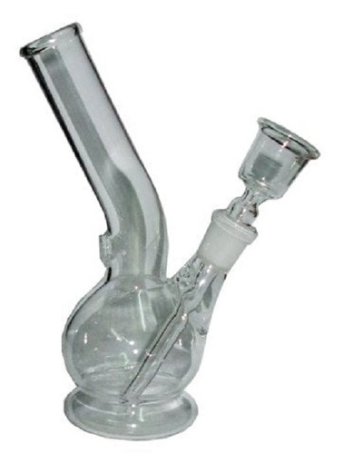 Glasbong mit gebogenem - stiel,
