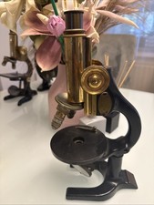 C.REICHERT WIEN MICROSCOPE BRASS VINTAGE OLD MIKROSKOP