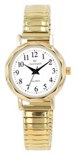 Classique Damenuhr Armbanduhr Frauen Uhr Analog Goldfarbig Edelstahl Zugarmband