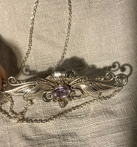 Halskette silber amethyst - halskette,