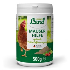 HÜHNER Land Mauserhilfe für Hühner & Geflügel 500g, Futterergänzung Hühnerfutter