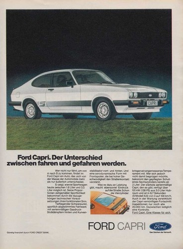 Ford capri iii reklame - iii, s