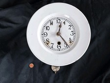 Küchenuhr mechanisch mit Pendel ! Wanduhr Schlenker Keramik Uhr rund Vintage 