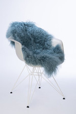 Tibet Lammfell in blue-green