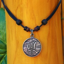 Herrenkette Herrenhalskette Wikingerkette Herrenschmuck Lederkette Männerkette