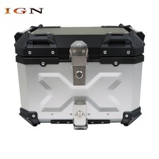 Motorcycle Silver Trunk Rear