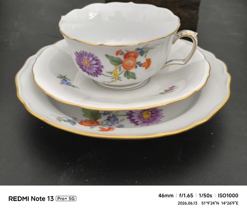 Meissen kaffeegedeck 3tlg - kaffeegedeck,