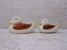 5S9xUt - 2 x Bosa Ceramiche Keramik Design Figur Ente - Vergoldet - Italien