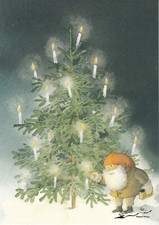 Postkarte:  Tomte Tummetott