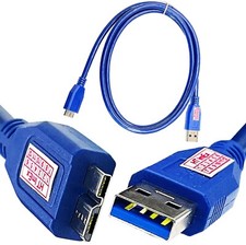 Blau - USB 3.0 Datenkabel komp. für Externe Festplatte LaCie Porsche Design