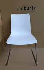 SLIDE Stuhl - Stahlrohr Chrom - Kunststoff weiß