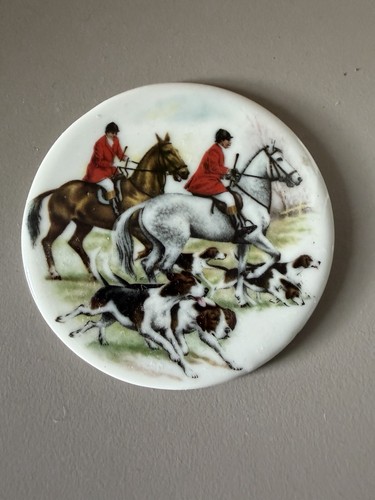 Porzellan plakette reiterjagd - plakette,