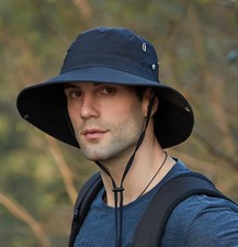 Dschungelhut, Regenhut, Sonnenhut, Hut mit breiter Krempe, Tropenhut, Kinnriemen