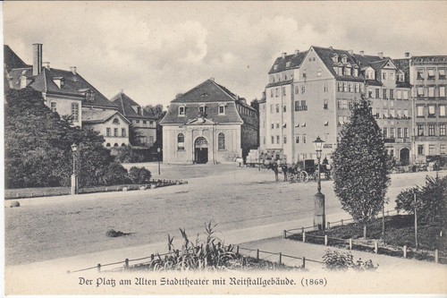Leipzig der platz am alten - ak, leipzig.