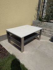 Couchtisch Maße: 95x70x45 Marmor/Edelstahl