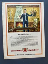 Scharlachberg Meisterbrand Weinbrand 60s retro 1966 Vintage Ad Werbung Reklame