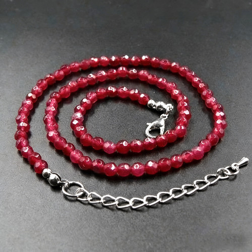 Rubin kette halskette rund - rubin-kette,