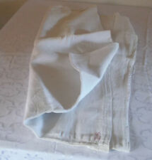 ANTIK REIN LEINENTUCH BETTUCH ca. 145 CM X 150 CM mit Monogram E.S.