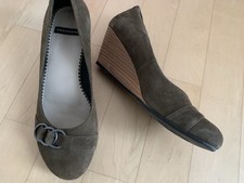 Vagabond Gr38 dunkelgrünes Leder Keilabsatz ungetragen