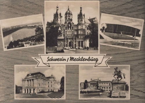 Alte ansichtskarte schwerin - alte,