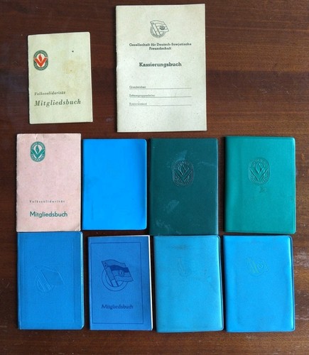 Mitgliedsbücher ddr - mitgliedsbücher,