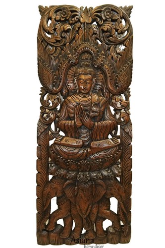 Buddha with elephant wood - buddha,