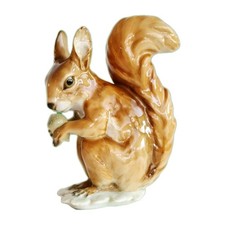 Hutschenreuther Eichhörnchen Porzellan Figur Tier, 1. Wahl, 15,5 cm hoch, selten