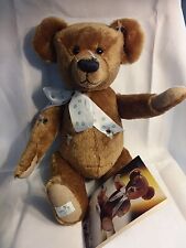 German Teddybear "Bienenbär" Karin Heller 1990s With Certificate And 8 Bees