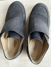 Hartjes Damen Slipper Halbschuhe Freizeitschuhe Klettverschluss dunkelblau Gr. 6