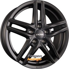 4x RONAL R65 Jetblack-Matt 6,5x16 ET20 4x108 Alufelgen 16 Zoll