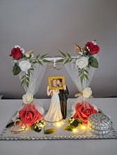 Hochzeits Geschenk Brautpaar  mit LED Beleuchtung Und Geldgeschenk Schatulle