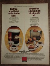 ORIGINAL REKLAME WERBUNG 1977 ROWENTA Filtermatic Kaffeemaschine , Toastautomat