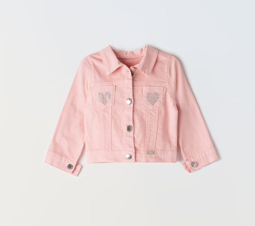 Rosa mädchenjacke jeans - rosa,