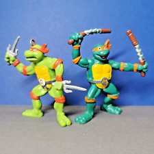 2 Turtles 6 cm Figuren, 1990 Mirage, Bully, Germany und China, PVC, sehr selten.