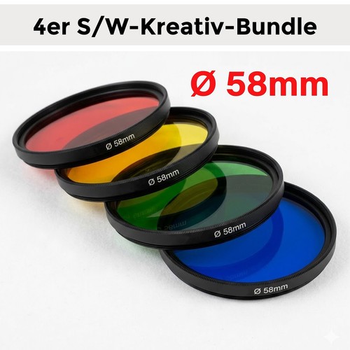 4er set farbfilter 58mm w - 58mm, s/w