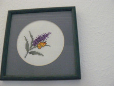 Kreuzstich Stickbild Blumen