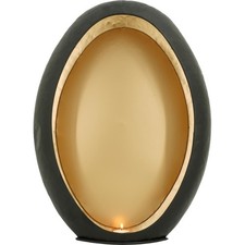 Deko Windlicht schwarz gold