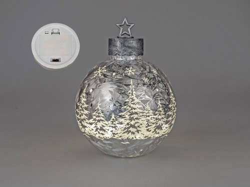 Deko kugel silber frosty 29cm - frosty,