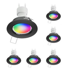 Decken-Einbaustrahler FERE Einbaurahmen chrom matt inkl. Smart Home RGBW GU10