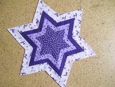 Patchworkstern Weihnachten 49 lila Rentier Patchwork Decke Stern Advent Han