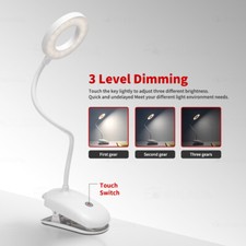 LED Klemmleuchte dimmbar Schreibtischlampe Leselampe flexibel USB Tisch-Lampe