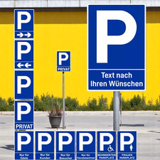 Parken Schild Parkplatz mit Wunschtext Parkplatzschild Pfosten Auto Kennzeichen